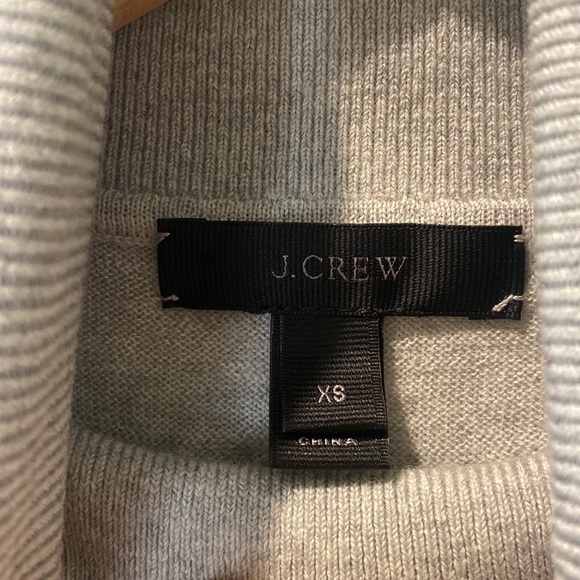 J. Crew Gray Merino Wool Tippi Turtleneck Sweater with Ruffle Detail - XS - Picture 2 of 8